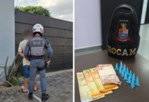 Ação da ROCAM resulta em prisão por tráfico de drogas na zona leste de Leme, SP