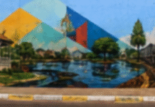 Projeto Leme em Cores estreia com mural de 440 m² em Leme, SP