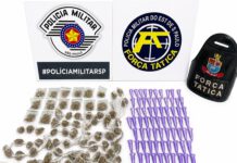 Jovem de 19 anos é preso por tráfico de drogas no Jardim Quaglia em Leme, SP