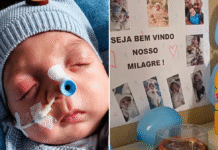 Bebê dado como morto é recebido com festa após alta: ‘No conforto de casa’