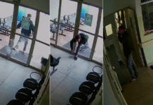 Homem destrói porta para invadir posto de saúde, toma água e foge
