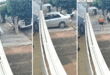Homem ameaça a ex-mulher, furta carro e quebra portão da garagem durante fuga