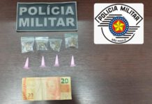 Homem é detido pela Polícia Militar com maconha e cocaína durante patrulhamento no Jardim Primavera, em Leme, SP