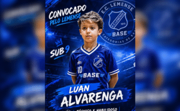 Ararense Luan Alvarenga é convocado para o Sub-9 do Lemense e inicia nova etapa no futebol