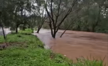 Chuva forte eleva nível dos rios e provoca transtornos em Leme, SP